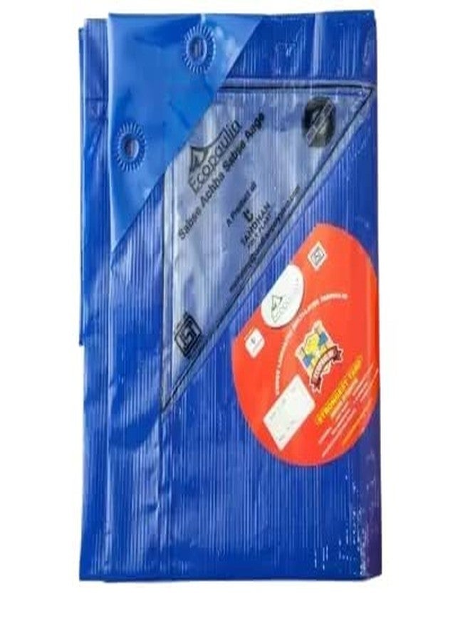 Tandhan Ecopaulin Cross Laminated Multilayer Eco-Friendly Tarpaulin Sheet Waterproof Tirpal Heavy Duty 6 X 4 Ft Poly Tadpatri - Multipurpose 200 GSM Plastic Cover Tharpai, Thadika, Tarp (Blue) - Image 4